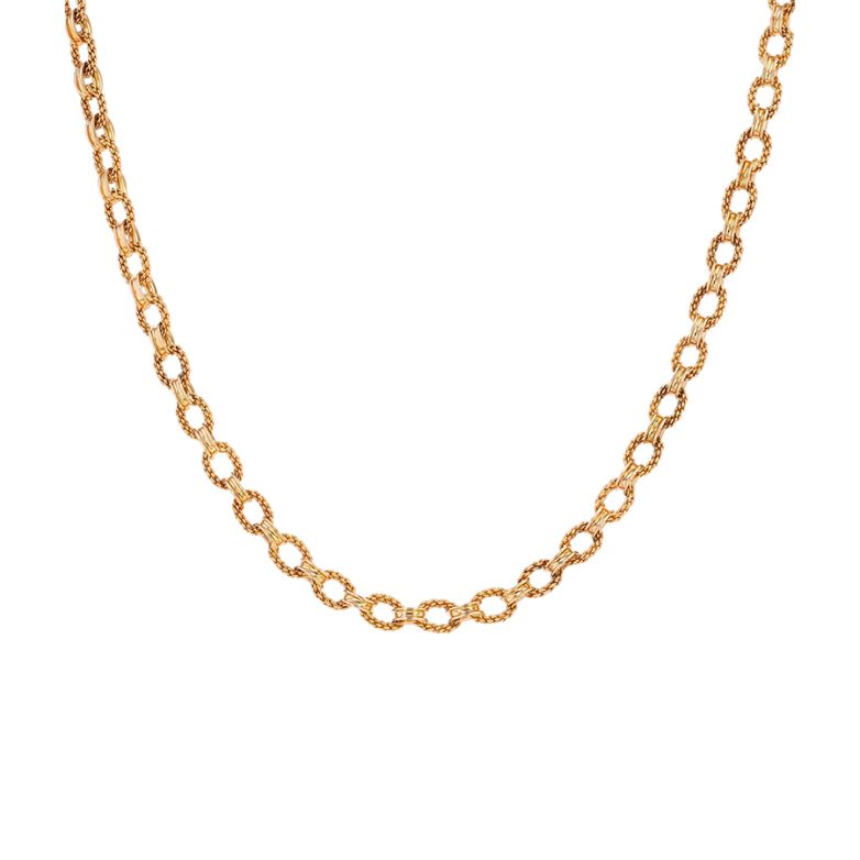 Chaine maille fantaisie or rose 32.79g Comme neuf -  reconditionné disponible sur Gemme Les Bijoux
